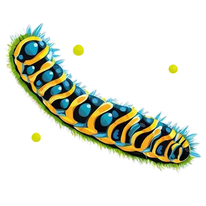 Digital Caterpillar Graphic PNG 47
