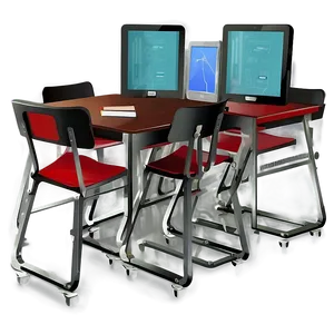 Digital Classroom Illustration PNG Hjk73