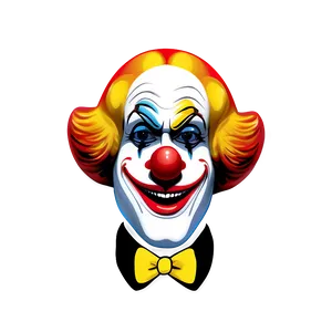 Digital Clown Face Image PNG Mbc