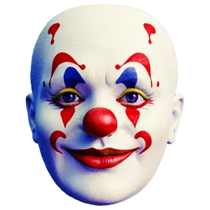 Digital Clown Face Image PNG Pfr