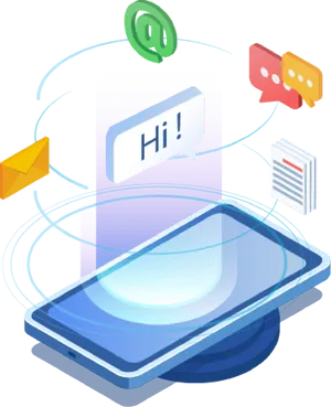 Digital Communication Concept PNG image