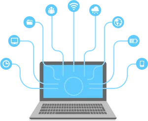 Digital Connectivity Concept PNG image