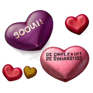 Digital Conversation Hearts PNG Rbl88 PNG