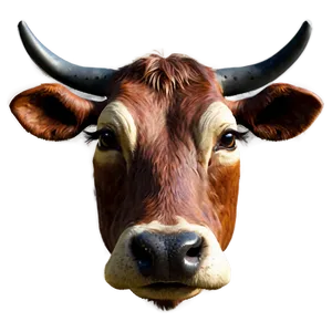 Digital Cow Head Art PNG 71 PNG