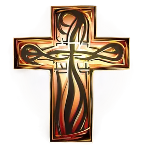 Digital Cross Outline PNG Cpu PNG