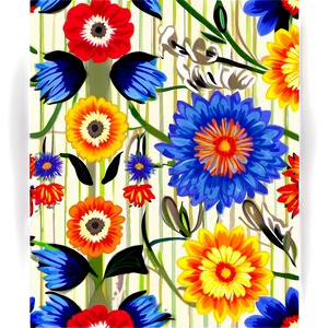 Digital Floral Pattern PNG Irw32 PNG
