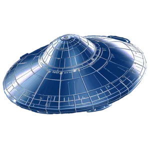 Digital Flying Saucer Blueprint PNG 06202024 PNG