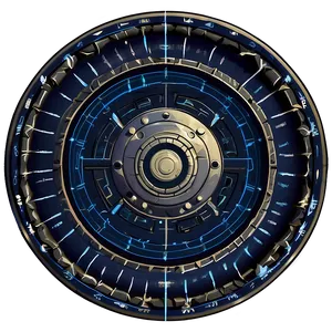 Digital Flying Saucer Blueprint PNG Qlu PNG