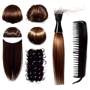 Digital Hair Clipart PNG 06282024