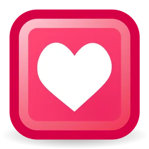 Digital Heart Love Icon PNG image