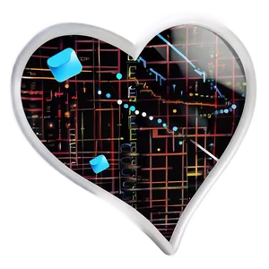 Digital Heart Vector PNG Gik PNG