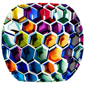 Digital Hexagon Pattern Png 06202024 PNG image