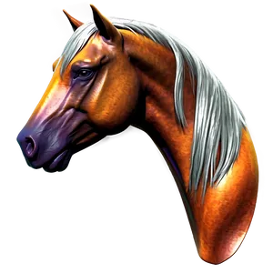 Digital Horse Head Model PNG 06122024