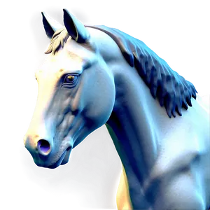 Digital Horse Head Model PNG 82