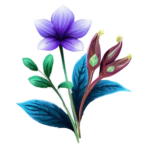 Digital Indie Flower PNG Kea
