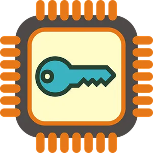 Digital Key Icon Security Concept PNG image