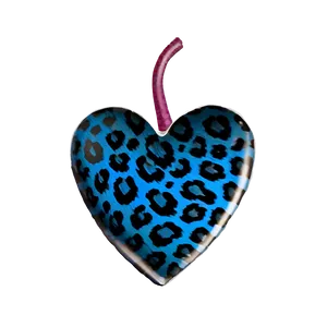 Digital Leopard Heart PNG Gvr