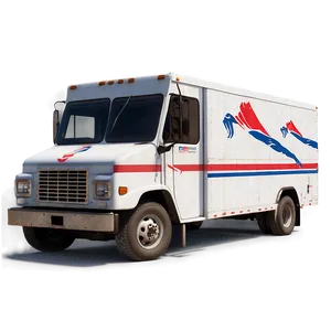Digital Mail Truck Render PNG Udc58