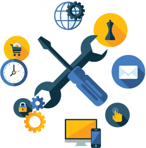 Digital Maintenanceand Technology Concept PNG