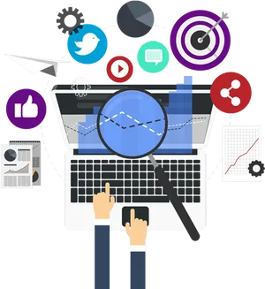 Digital Marketing Analysis Concept PNG