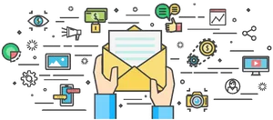 Digital Marketing Communication Concept PNG
