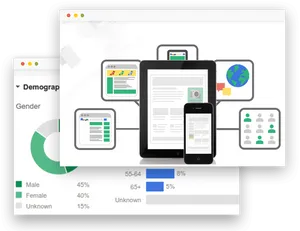 Digital Marketing Dashboard Devicesand Demographics PNG image