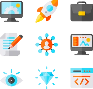 Digital Marketing Icons Set PNG