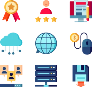 Digital Marketing Icons Set PNG