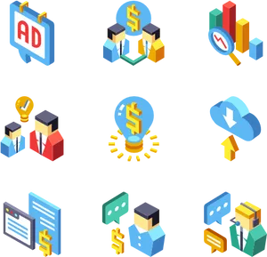 Digital Marketing Icons Set PNG