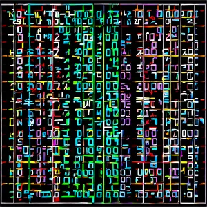 Digital Matrix Code Stream Png 75 PNG image