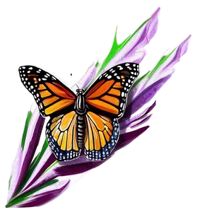 Digital Painting Monarch Butterfly PNG 12 PNG
