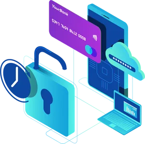 Digital Payment Security Concept PNG image