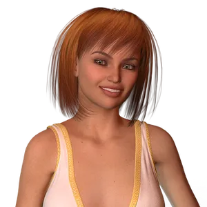 Digital Portraitof Smiling Woman
