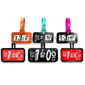Digital Price Tag Display PNG Ybo