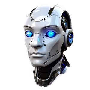 Digital Robot Head Drawing Png Msq87 PNG image