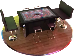 Digital Roulette Table Setup PNG image