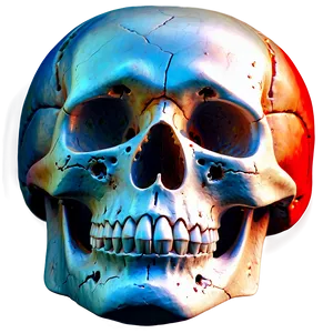 Digital Skull Drawing PNG C