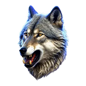 Digital Wolf Face Render PNG Juq97 PNG