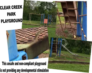 Dilapidated Playground Equipment PNG image