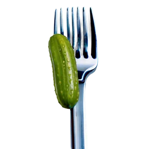 Dill Pickle On Fork PNG 06272024