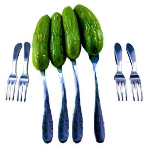 Dill Pickle On Fork PNG Svl83 PNG