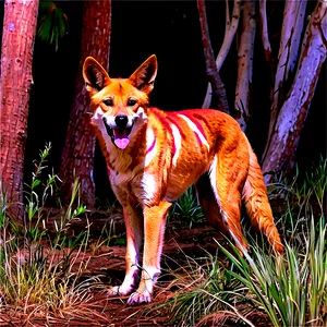 Dingo In Brushland Png 06202024 PNG image