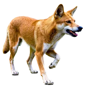 Dingo In Wild Landscape PNG Ipt PNG