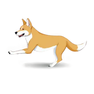 Dingo Running Illustration PNG 06202024 PNG