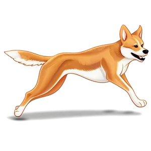 Dingo Running Illustration Png 34 PNG image