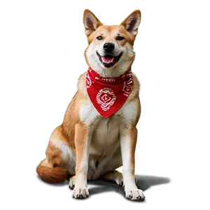 Dingo With Bandana PNG 06202024