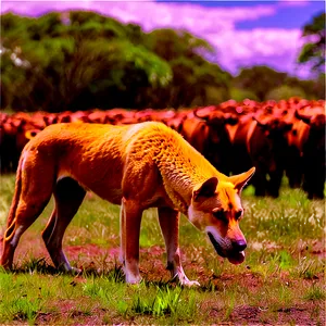 Dingo With Cattle Png 60 PNG image