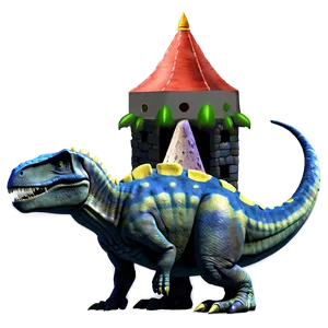 Dino And Castle Fantasy PNG Bos23 PNG