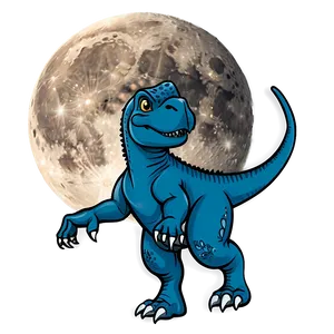 Dino And Moon Night PNG 51