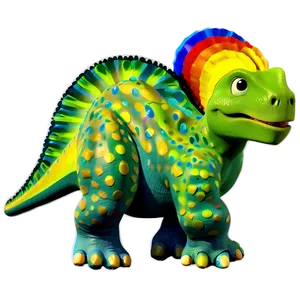 Dino And Rainbow Png Wgh PNG image